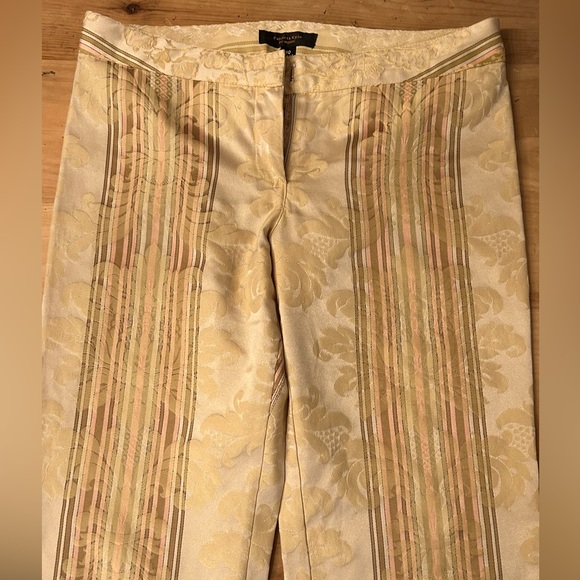 Patricia Kyle - Los Angeles Pants - Women’s dress pants with floral & striped pattern, size 10, Patricia Kyle/LA